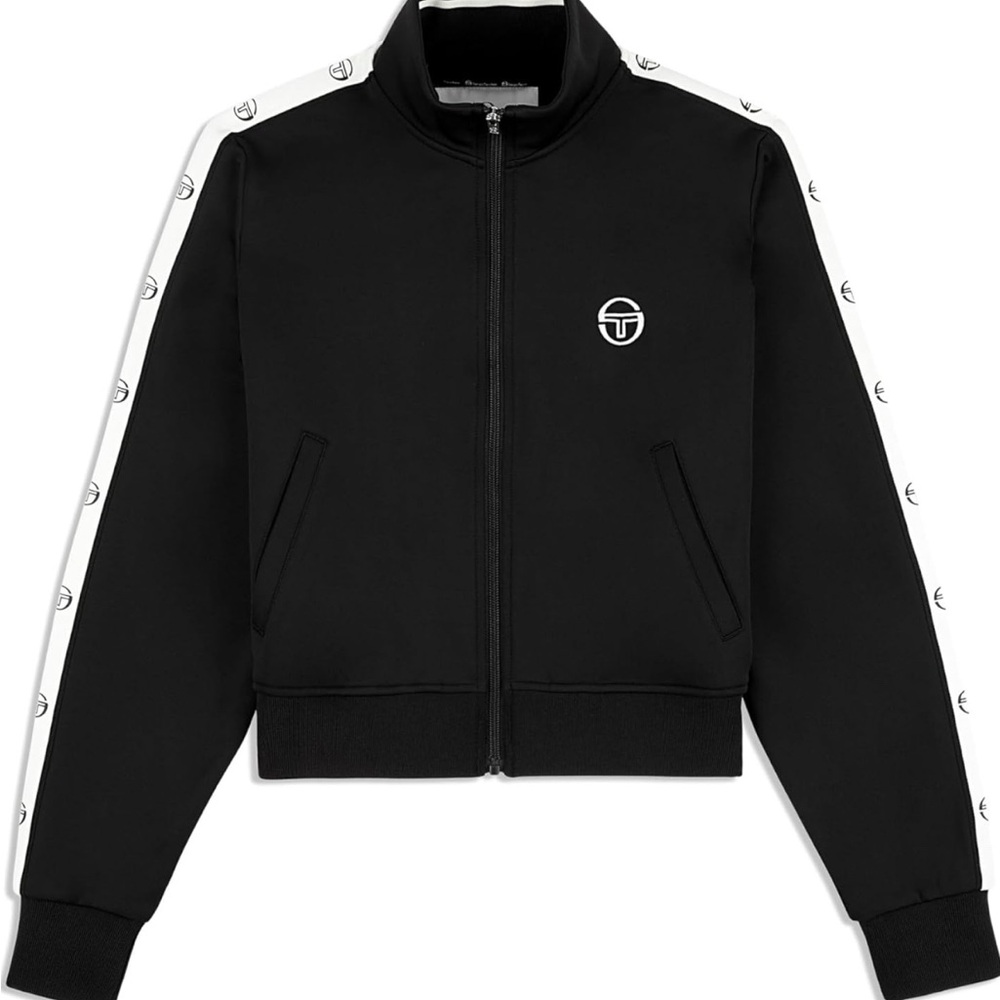 Sergio Tacchini Alnea Full Set Black Logo Trim Track Pants AND Jacket Set S